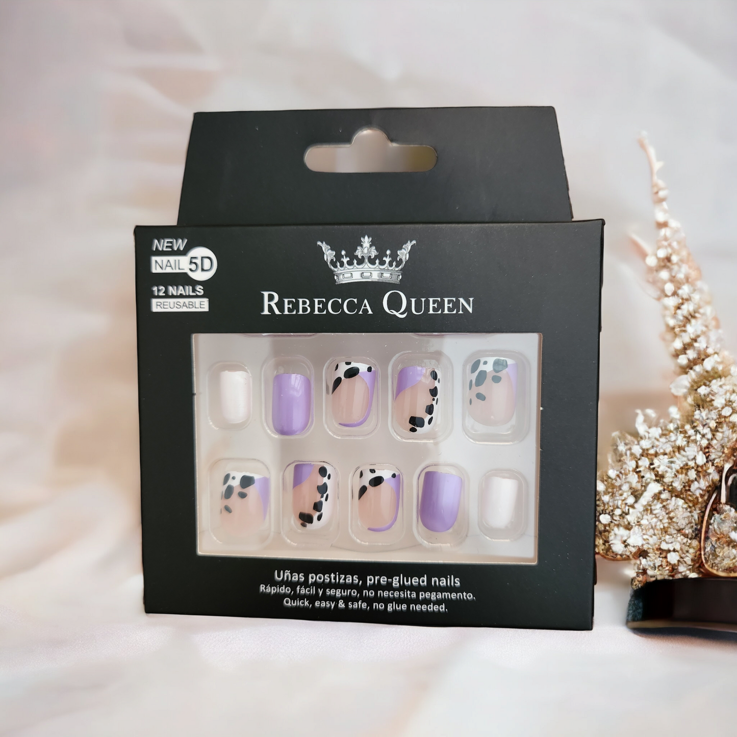 Faux ongles autocollants courts - Press-on Nails - nail art